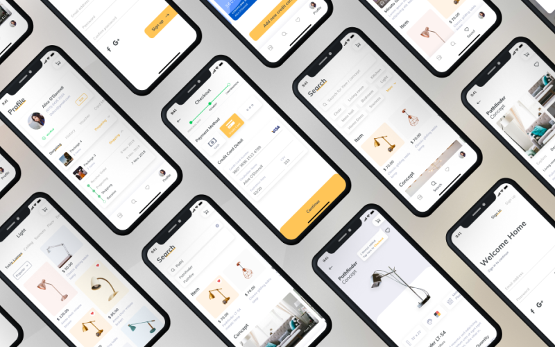 Furnite - Möbler E-Commerce Mobile App UI KIT