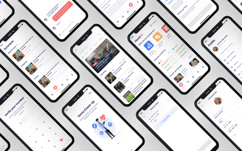 Homital - Kit interfaccia utente per app mobile di telemedicina