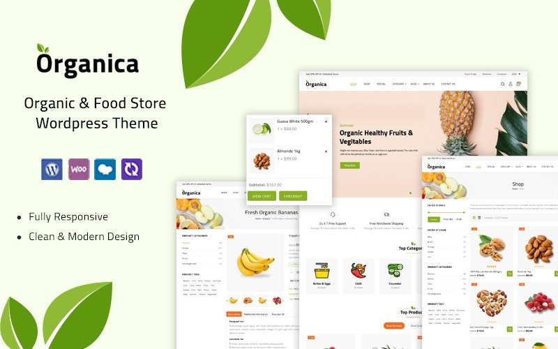 Organica - Тема продовольчого та продуктового магазину WooCommerce