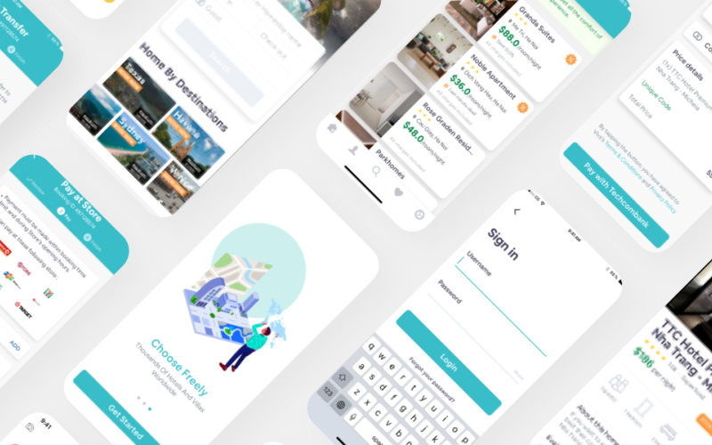 ViVu - UI-Kit für die mobile App zur Hotelbuchung