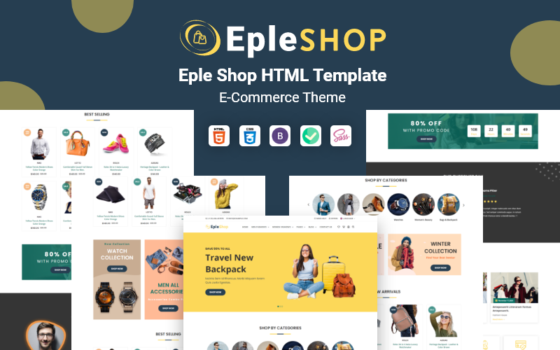 EpleShop - багатоцільовий HTML-шаблон електронної комерції