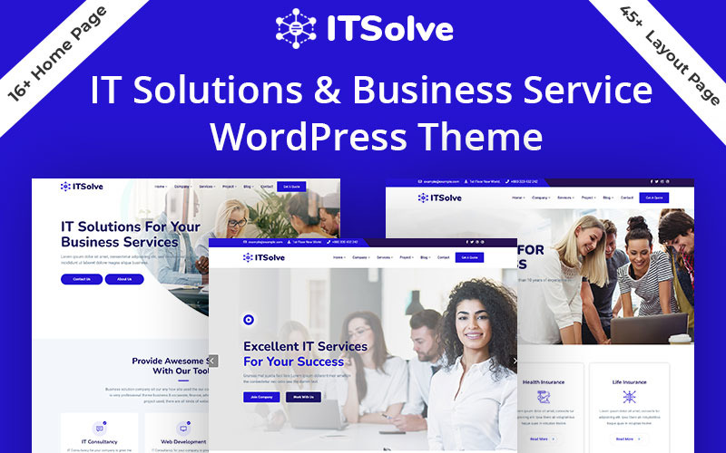 IT-Solve IT-oplossing Zakelijke en multifunctionele Bootstrap HTML5-websitesjabloon