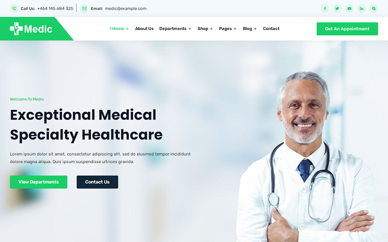 Medic - Health, Hospital and Medical Clinic Website Template