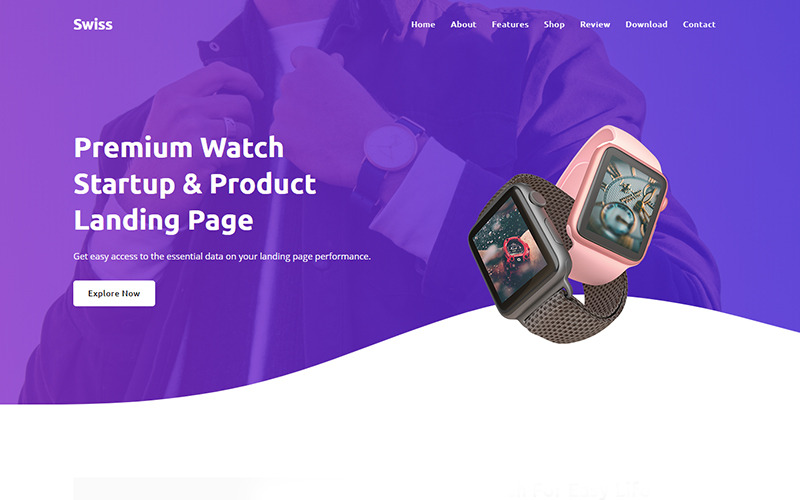 Swiss - Sjabloon voor productbestemmingspagina