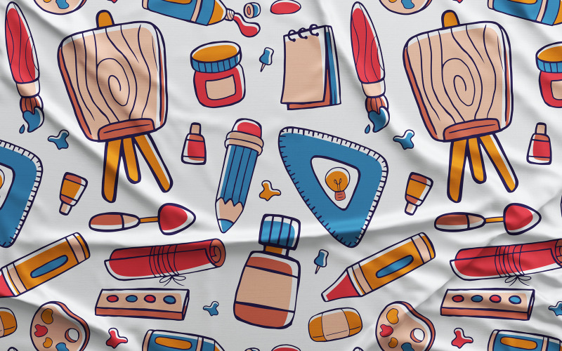 Art Studio #01 - Vector naadloos patroon