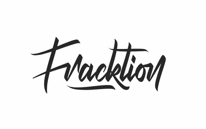Fuente de caligrafía hecha a mano Fracktion