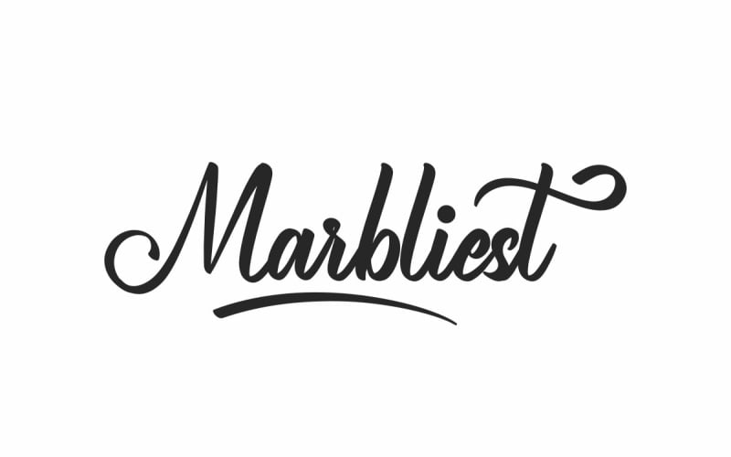 Fuente de escritura de caligrafía Marbliest