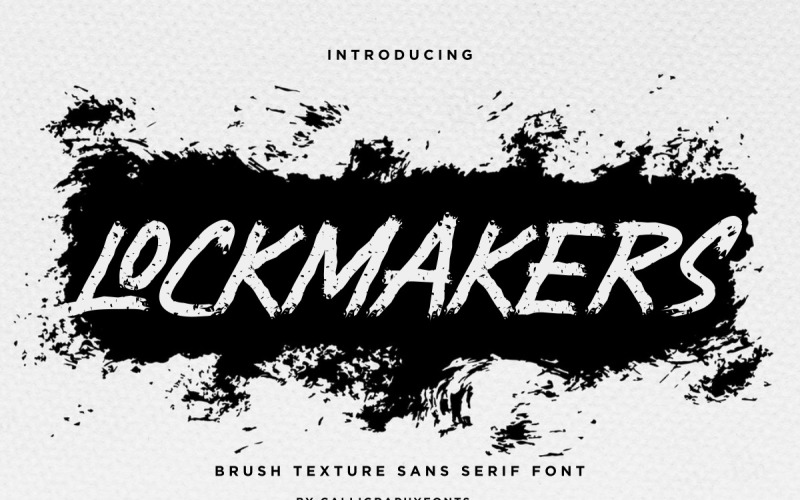 Lockmakers-lettertype met getextureerd penseel
