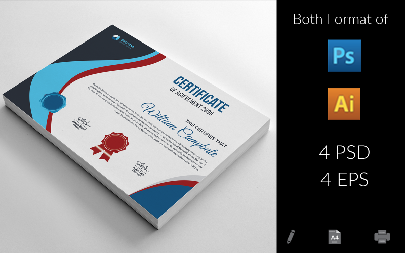 Nemesis Certificate Template #185579 TemplateMonster