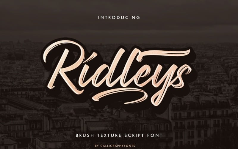 Ridleys Handmade Brush Font