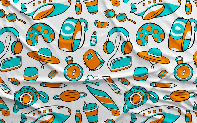 Viaje # 01 - Patrón transparente de vector