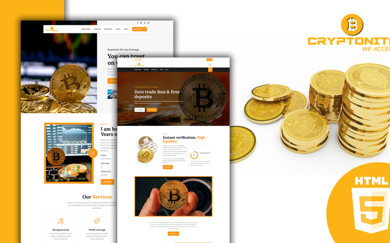 Cryptonite - HTML-sjabloon voor cryptovaluta