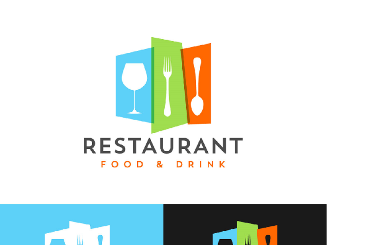 Free Colorful Restaurant Logo Design template