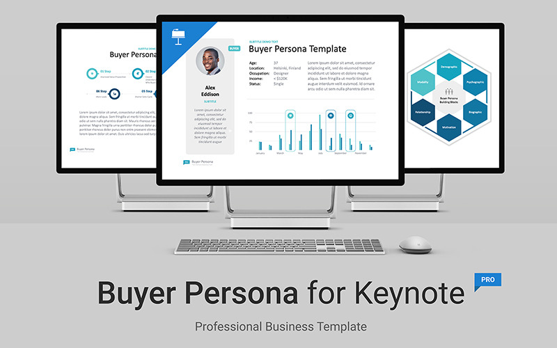 Шаблоны презентаций Buyer Persona Keynote для бизнеса