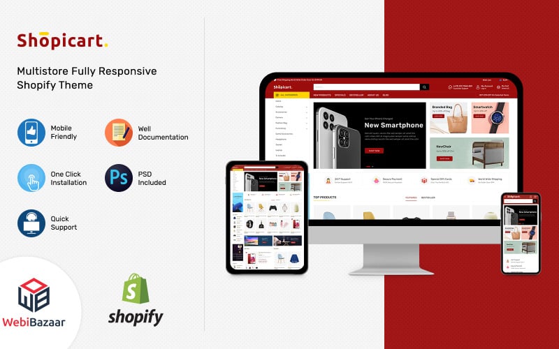 Shopicart - Mehrzweck-Shopify-Vorlage