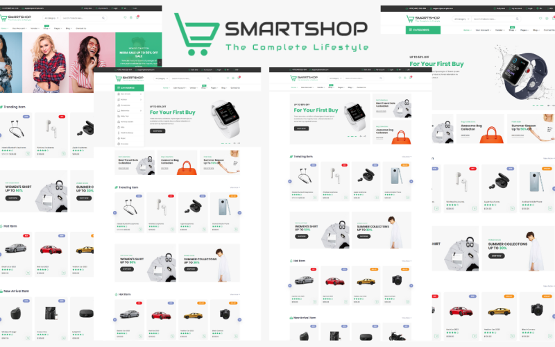 Smartshop - modelo HTML5 Bootstrap 5 de comércio eletrônico