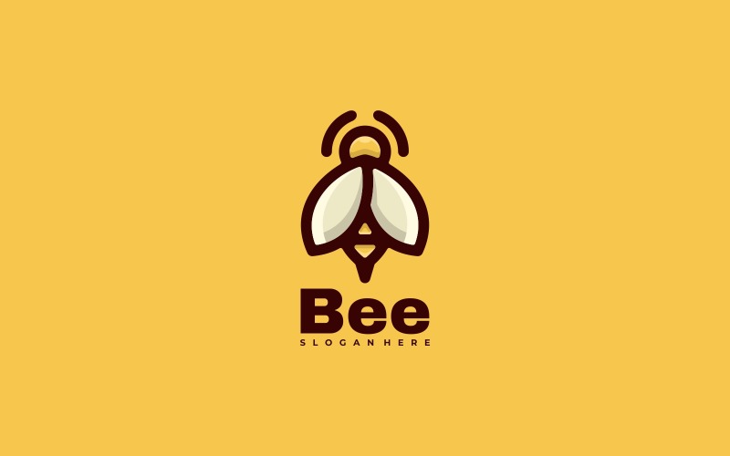 Včela jednoduché maskot Logo šablona