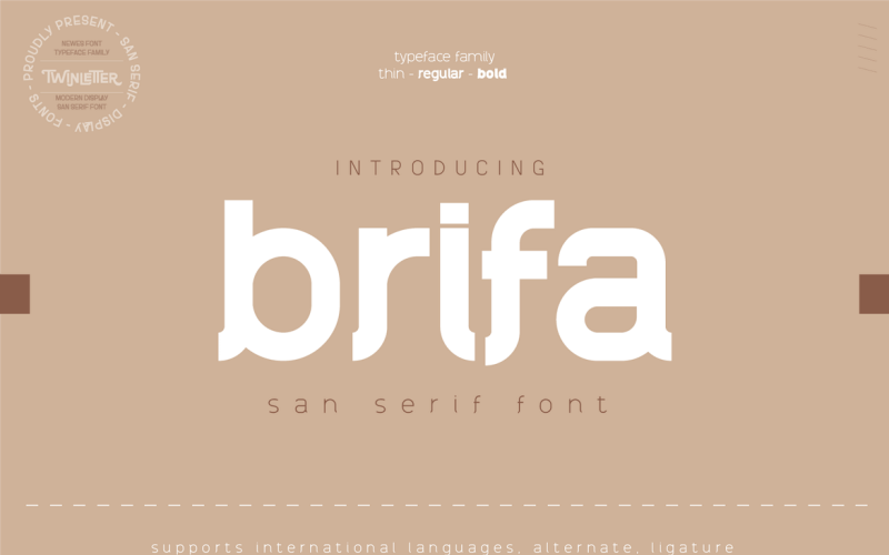 Brifa - fonte moderna San Serif