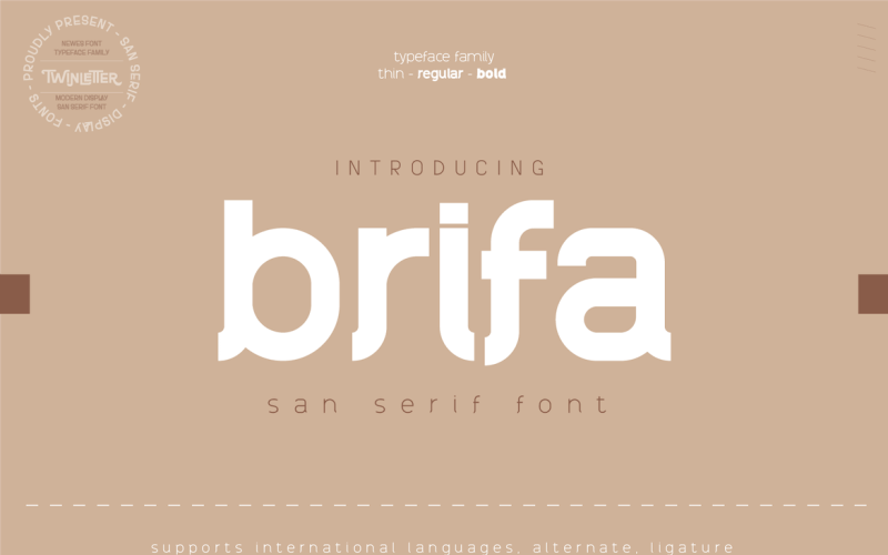 Brifa - moderní písmo San Serif