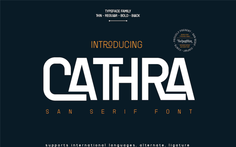 Cathra - Modern San Serif-lettertype