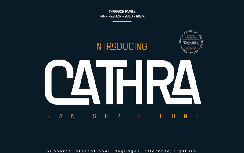 Cathra - Modern San Serif Yazı Tipi