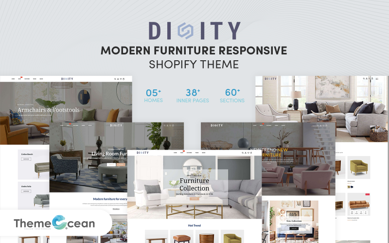 Dinity - Moderna möbler Responsivt Shopify-tema