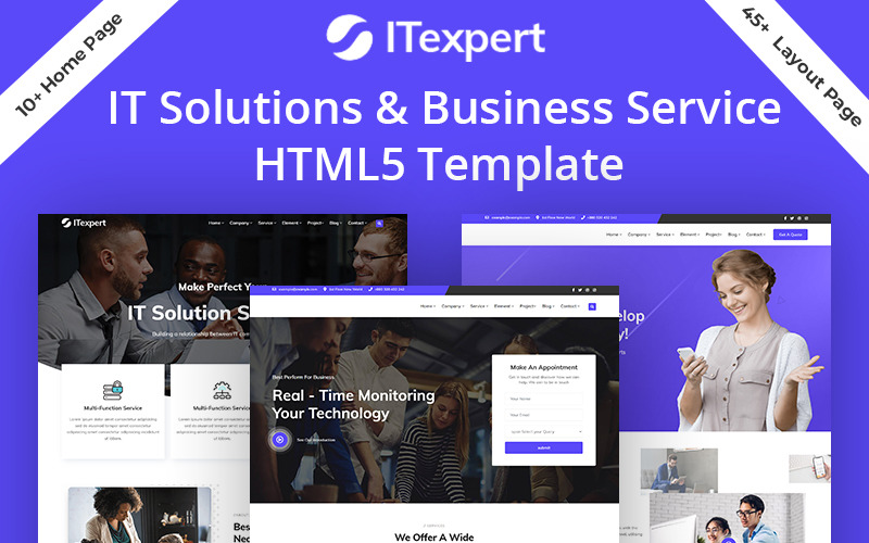 IT-expert IT-lösning Business Service HTML5 webbplatsmall