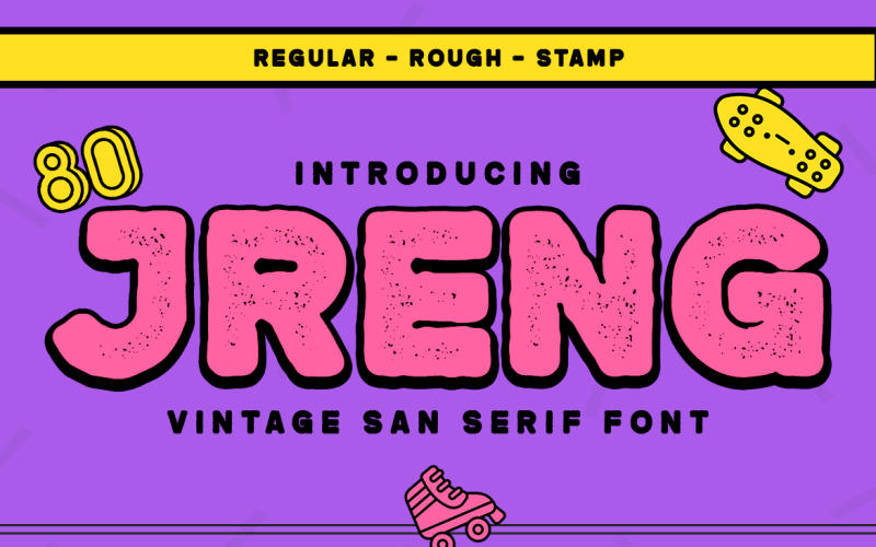 Jreng - Vintage San Serif-teckensnitt