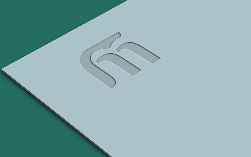 Diseño de maqueta de logotipo de papel de lujo