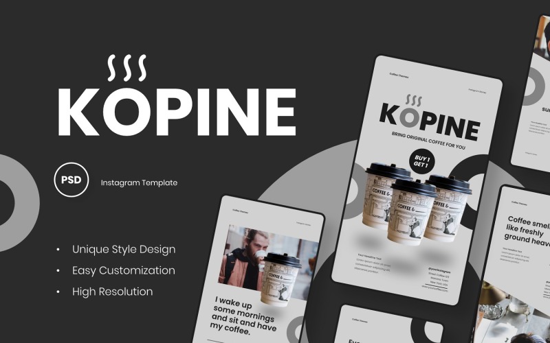 Kopine - Coffee Instagram Stories Template