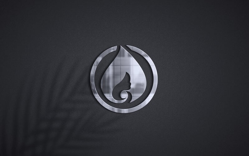 Metallisches Logo-Mockup-Design