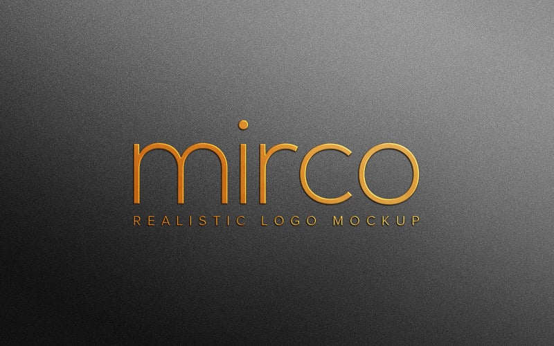 Mockup con logo dorato in rilievo