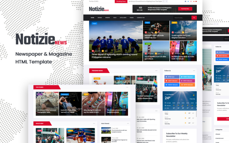 Notizie | Šablona HTML novin a časopisů