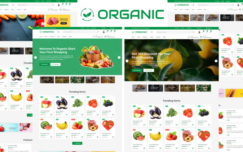 Orgânico - Modelo HTML5 Bootstrap 5 de loja de alimentos orgânicos