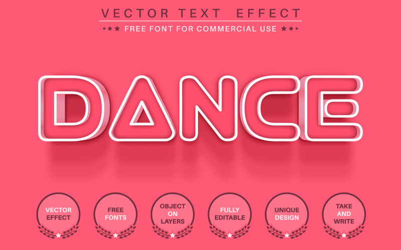 the word dance in different fonts