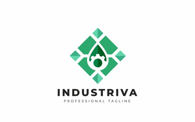 Шаблон логотипа Industrial Drop