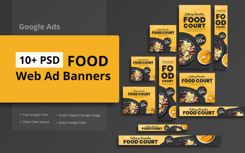 Creative Food Google Ads pour la promotion des médias sociaux