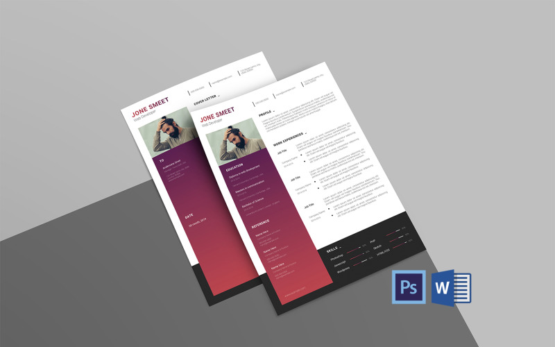 Modello di curriculum stampabile di Smeet