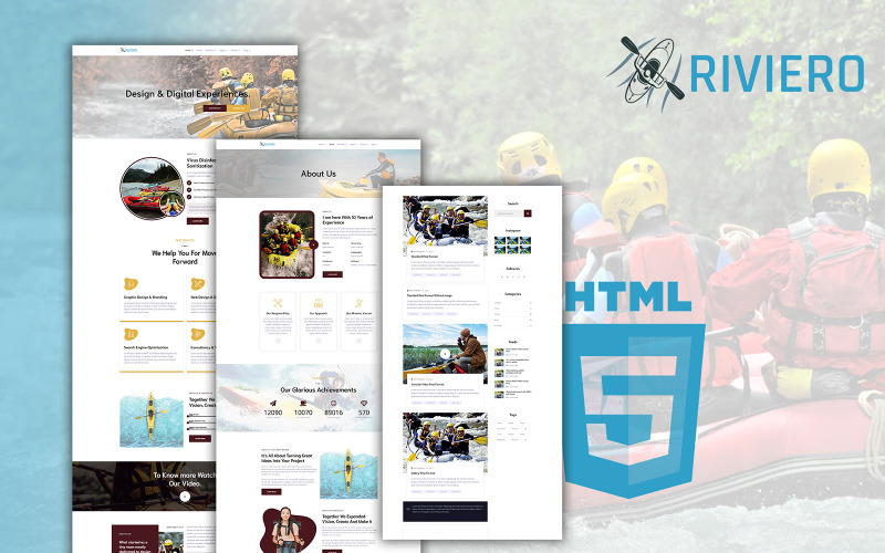 Riviero - Modelo de site de Rafting em HTML
