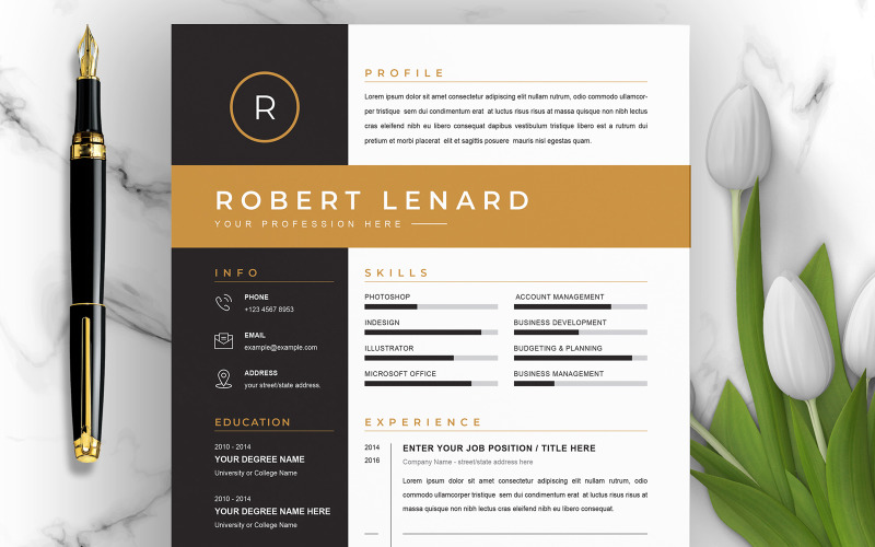 Robert / CV-sjabloon Afdrukbare CV-sjablonen