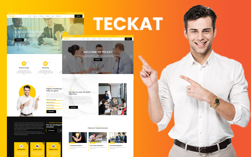 Teckat | Modello di sito web aziendale HTML 5