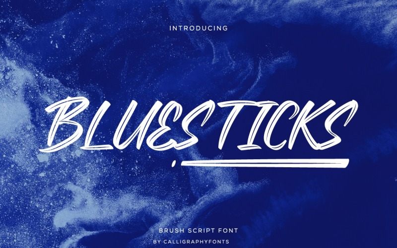 Bluesticks ecset kalligráfia betűtípus