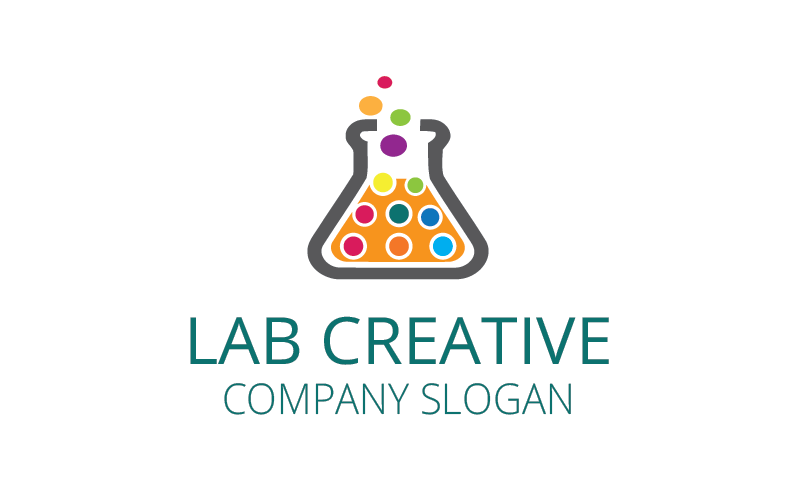 Modèle de logo créatif de laboratoire