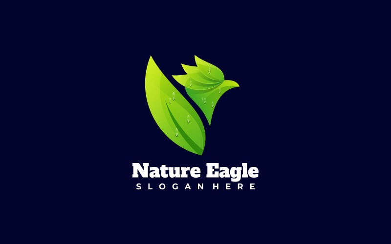 Природа Орел Градиент Красочный Логотип