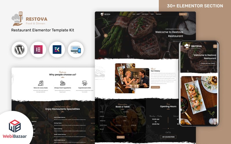Restova - Thème Wordpress Responsive Fast Food & Restaurant