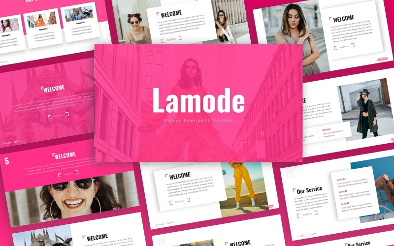 Lamode - Модний багатоцільовий шаблон PowerPoint