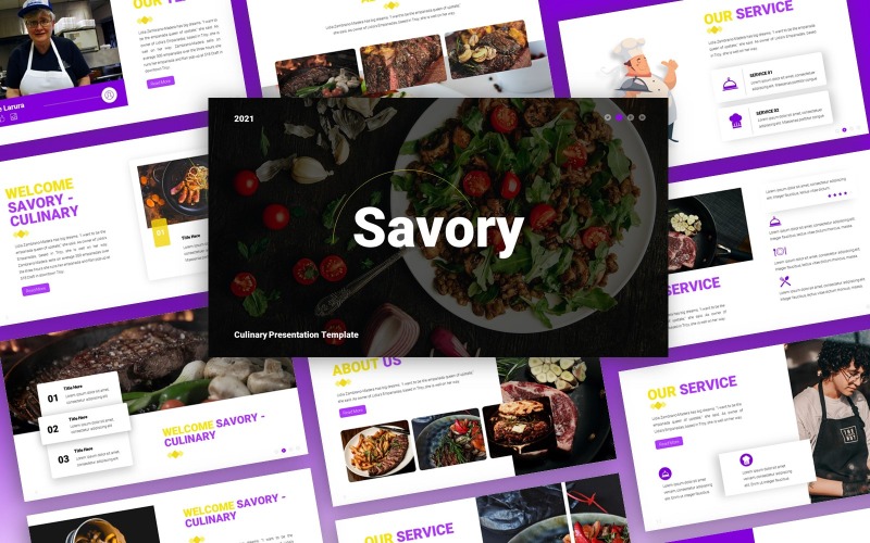Modèle PowerPoint de sarriette - culinaire polyvalente