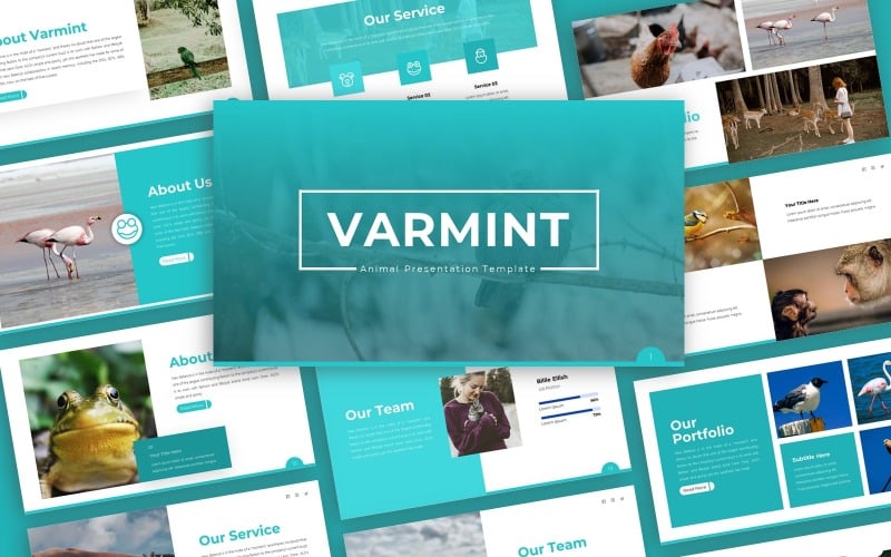 Modello PowerPoint multiuso animale Varmint