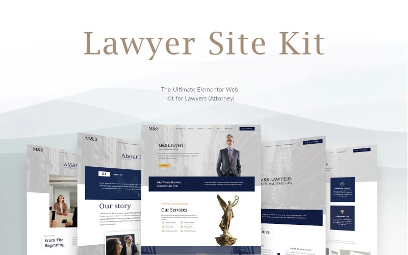The Ultimate Elementor Web Kit for Lawyers (Attorney) - 15 个高质量模板 Elementor Kit