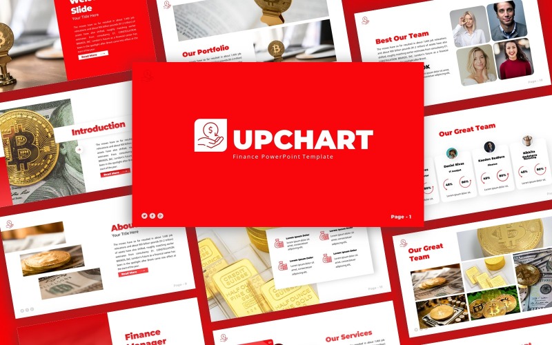 Upchart - Multifunctionele Sjablonen PowerPoint presentatie